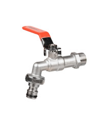 Robinet dublu serviciu cu maneta si conector rapid EvoSanitary, diametru intrare 1/2 inch, diametru iesire 3/4 inch