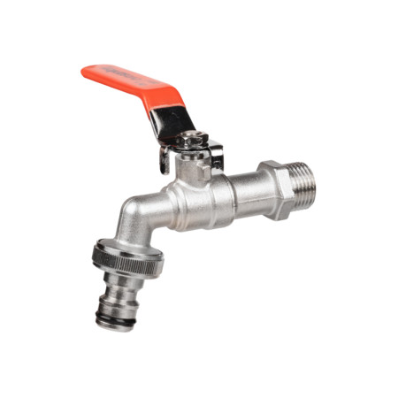 Robinet dublu serviciu cu maneta si conector rapid EvoSanitary, diametru intrare 1/2 inch, diametru iesire 3/4 inch