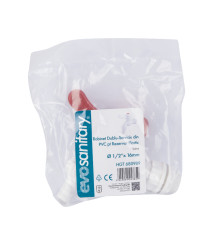 Robinet dublu-serviciu din PVC pentru rezervor plastic, diametru intrare 1/2