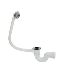 Sifon cada cu racord flexibil, preaplin si dop, evacuare 40 mm