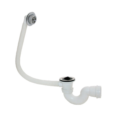 Sifon cada cu racord flexibil, preaplin si dop, evacuare 40 mm