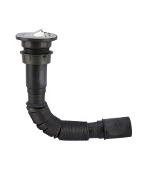 Sifon flexibil chiuveta cu ventil si dop, evacuare 40 mm, ventil 50 mm