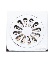Sifon pardoseala patrat cu clapeta antiretur, latura 100 mm, evacuare 45 mm