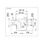 Sifon pardoseala SL STY502, o intrare, 180 grade
