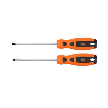 Set 2 surubelnite cu maner TPR portocaliu EvoTools, 150 mm