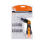 Surubelnita articulata cu 12 biti, set 13 piese