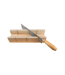 Ferastrau manual pentru taiere la unghi 45 grade, suport din lemn EvoTools