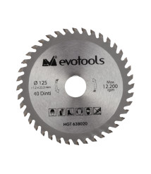 Panza circulara vidia pentru lemn EvoTools, 235 mm, 1.6 mm grosime, alezaj 30 mm, 40 dinti