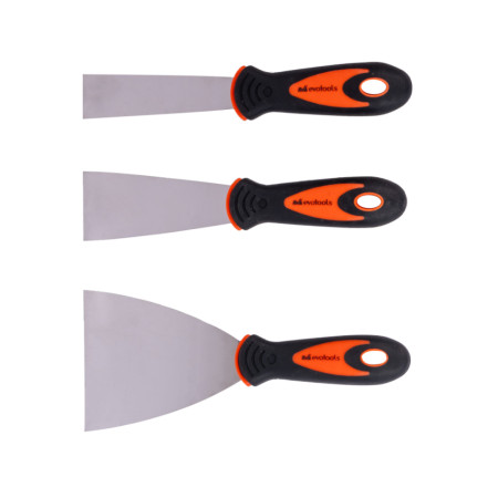 Set 3 spacluri inox maner PVC cu TPR EvoTools