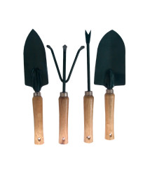 Mini unelte gradina maner lemn (4 piese) EvoTools