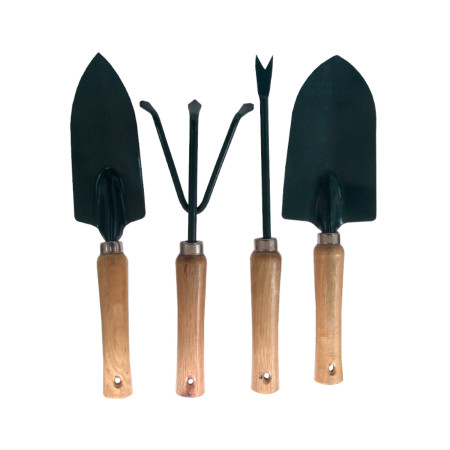 Mini unelte gradina maner lemn (4 piese) EvoTools