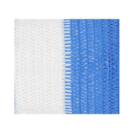 Plasa umbrire HDPE UV multicolor 95% 2x10m (95 g/m²) alb-albastru EvoTools