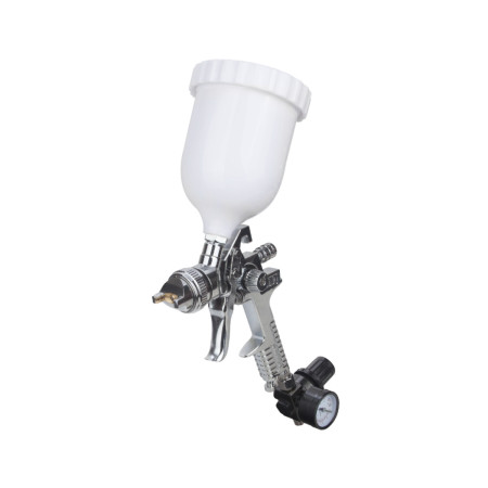 Pistol de vopsit HVLP cu manometru, rezervor 600 ml EvoTools