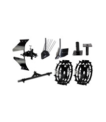 Pachet accesorii Expert motosapa/motocultor, pluguri, rarite, adaptor si roti metalice EvoTools