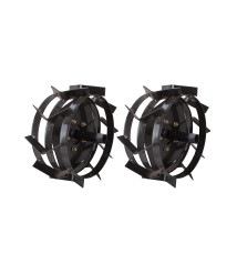 Roti metalice cu manicot pentru motosapa/motocultor 350mm, set 2 buc