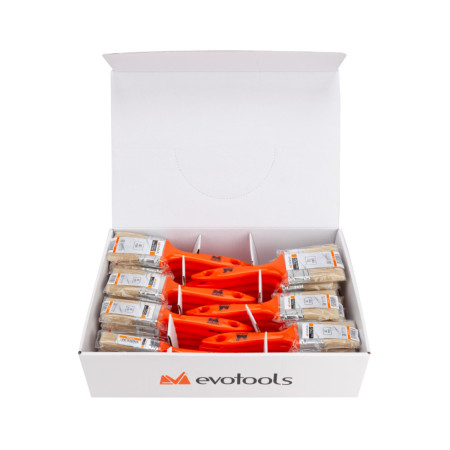 Cutie Pensule Maner din Plastic Orange (35 bucati) EvoTools