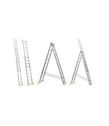 Scara aluminiu 9 trepte, 1 tronson, Ht 254,7cm EvoTools +Plus