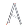 Scara aluminiu 9 trepte, 2 tronsoane, Ht 395cm EvoTools +Plus