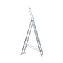 Scara aluminiu 9 trepte, 2 tronsoane, Ht 395cm EvoTools +Plus