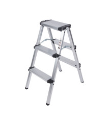 Scara aluminiu dubla 3 trepte, Ht 73cm EvoTools