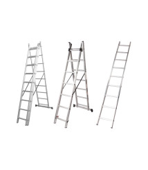 Scara Aluminiu EvoTools 7 trepte, 3 tronsoane, 422 cm