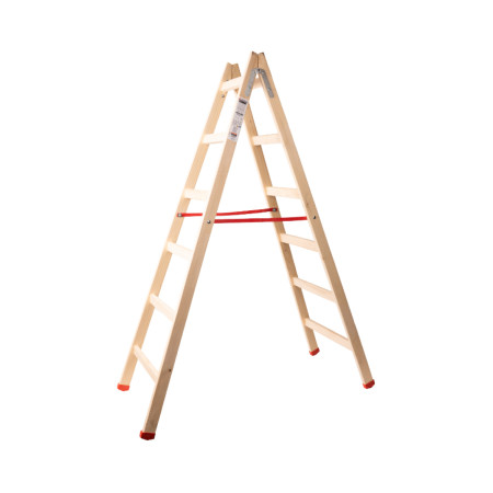 Scara lemn dubla 2092, 7 trepte, Ht 212cm EvoTools