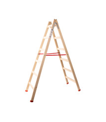 Scara lemn dubla 2092, 8 trepte, Ht 241cm EvoTools