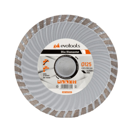 Disc diamantat turbo EvoTools 115 mm, uscat/umed, segment 2 mm