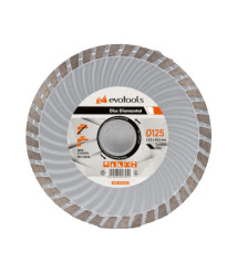 Disc diamantat turbo EvoTools 230 mm, uscat/umed, segment 3 mm