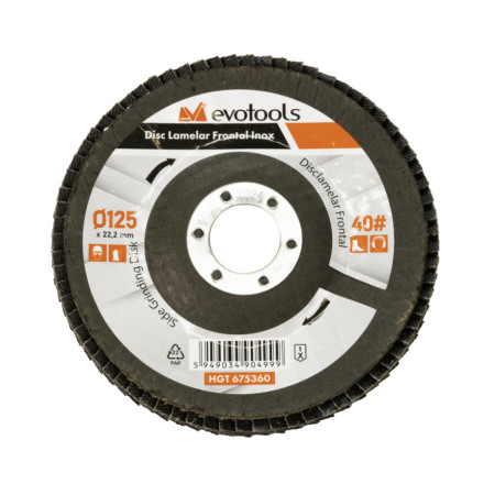 Disc lamelar frontal inox EvoTools 115 mm, P120