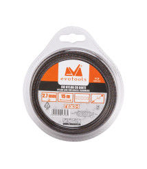 Fir motocoasa nylon cu dinti 3.00 mm x 12 m, EvoTools