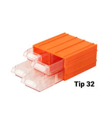 Cutie modulara cu sertare Evotools, 130 x 111 x 57 mm, tip 30