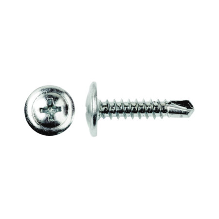 Surub autoforant cu cap plat si saiba Evotools, 4.2 x 16 mm, set 100 buc