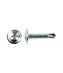 Surub autoforant cu cap plat si saiba Evotools, 4.2 x 32 mm, set 100 buc
