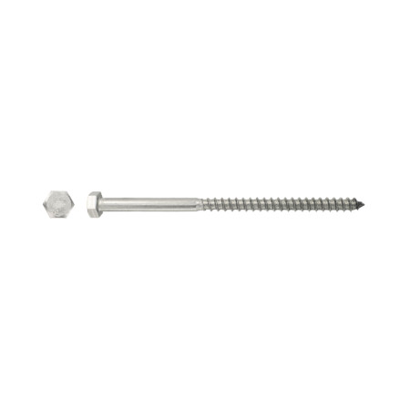 Surub lemn cu cap hexagonal din 571 Evotools, 8 x 140 mm, set 50 buc