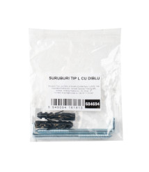 Surub tip L cu diblu EvoSanitary, surub 10 mm, diblu 14 mm, lungime 140 mm, set 150 buc