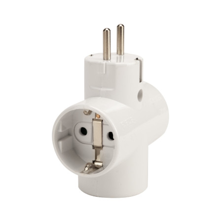 Adaptor priza triplu schuko Evotools, 230 V, 16 A