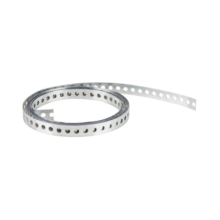 Banda perforata din otel zincat Evotools, 16 x 0.9 mm, 10 m, gaura 7 mm