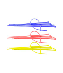 Colier plastic colorat Sapiselco, 2.5 x 100 mm, rosu, set 100 buc Colier plastic colorat Sapiselco, 2.5 x 100 mm, rosu, set 100 buc