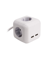Cub multifunctional cu priza schuko si USB Evotools, 230 V, 16 A, cablu 1.4 m