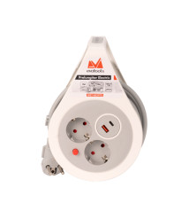 Prelungitor electric 2 prize + 2 USB A+C Evotools, 7 m, 16 A