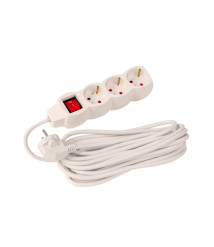 Prelungitor electric 3 prize cu intrerupator Evotools, 1.5 m, 3G1.0 mm²