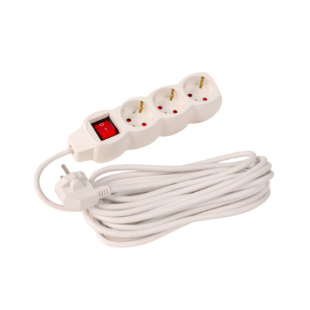 Prelungitor electric 3 prize cu intrerupator Evotools, 1.5 m, 3G1.0 mm²