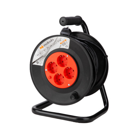 Prelungitor electric rola Evotools, 15 m, 10 A, 1.0 mm²