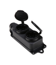 Priza mobila multipla Schuko, 2 porturi, BS-177, 16 A Priza mobila multipla Schuko, 2 porturi, BS-177, 16 A