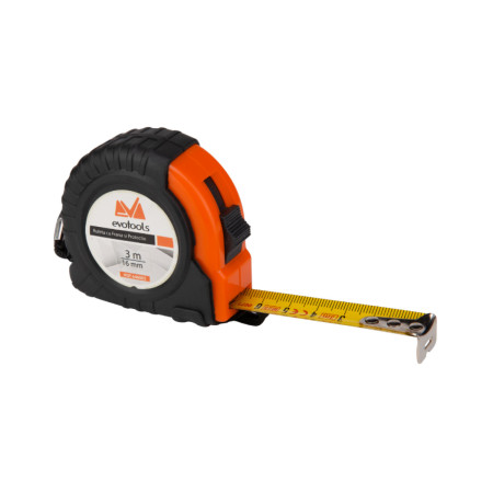 Ruleta Evotools cu frana si protectie, 10 m x 25 mm