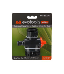 Adaptor doua cai cu robinet si functie dus Evotools +Plus