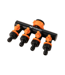Adaptor furtun cu robineti Evotools, 4 cai
