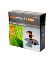Aspersor cu impuls din plastic Evotools +Plus, raza 10-11 m