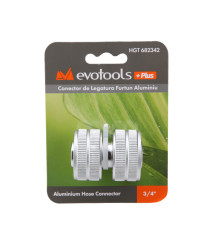 Conector legatura furtun din aluminiu Evotools +Plus, 3/4 inch